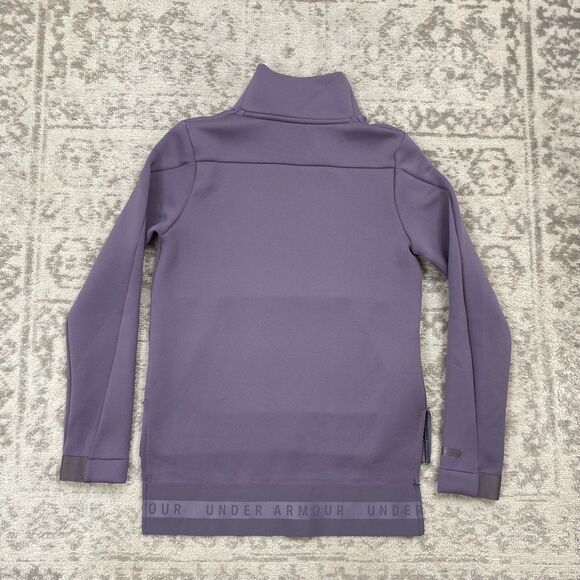 Under Armour Sweatshirt Sweater Turtleneck Loose Long Tail Light Mauve Size XS - Picture 6 of 6